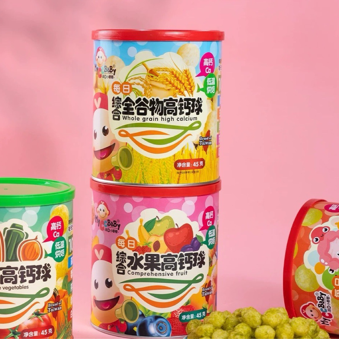 D High calcium ball fruit flavor/vegetable flavor/probiotic/cereal…