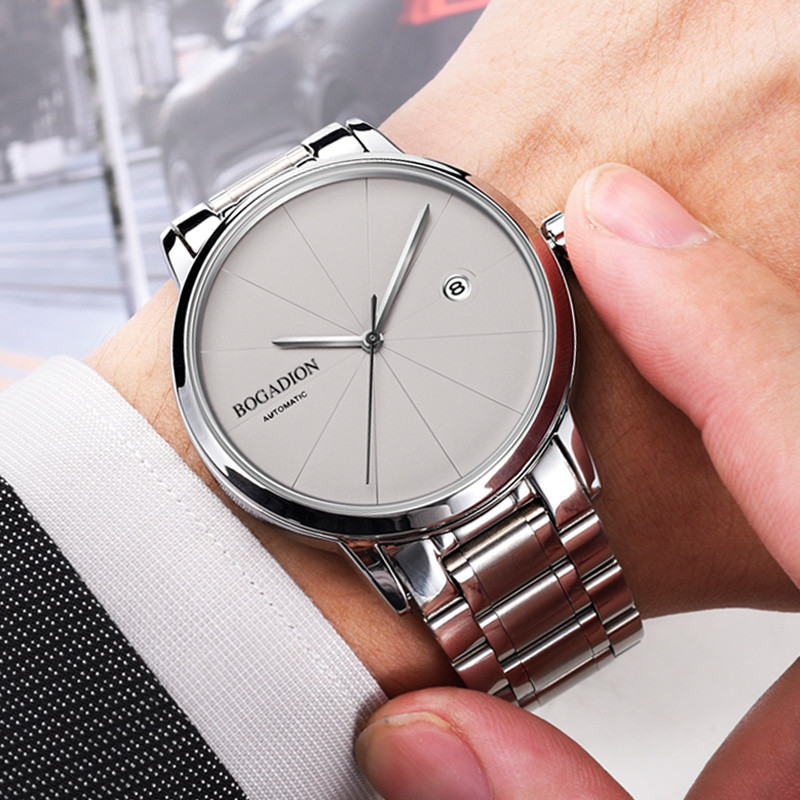 BY BAO JIA DI LONG MECHANICAL WATCH 완전 자동 남성 시계 방수 간단한 남성 순수 기계 시계 남성 하이 기어 핸들