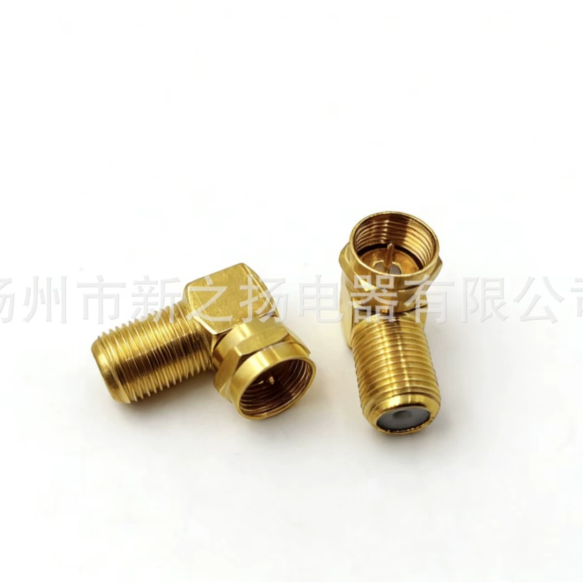 Прямые поставки от производителя: Угловой адаптер F (папа) на F (мама) из позолоченного сплава, стандарт Великобритании, 90 градусов, прямой угловой соединитель.