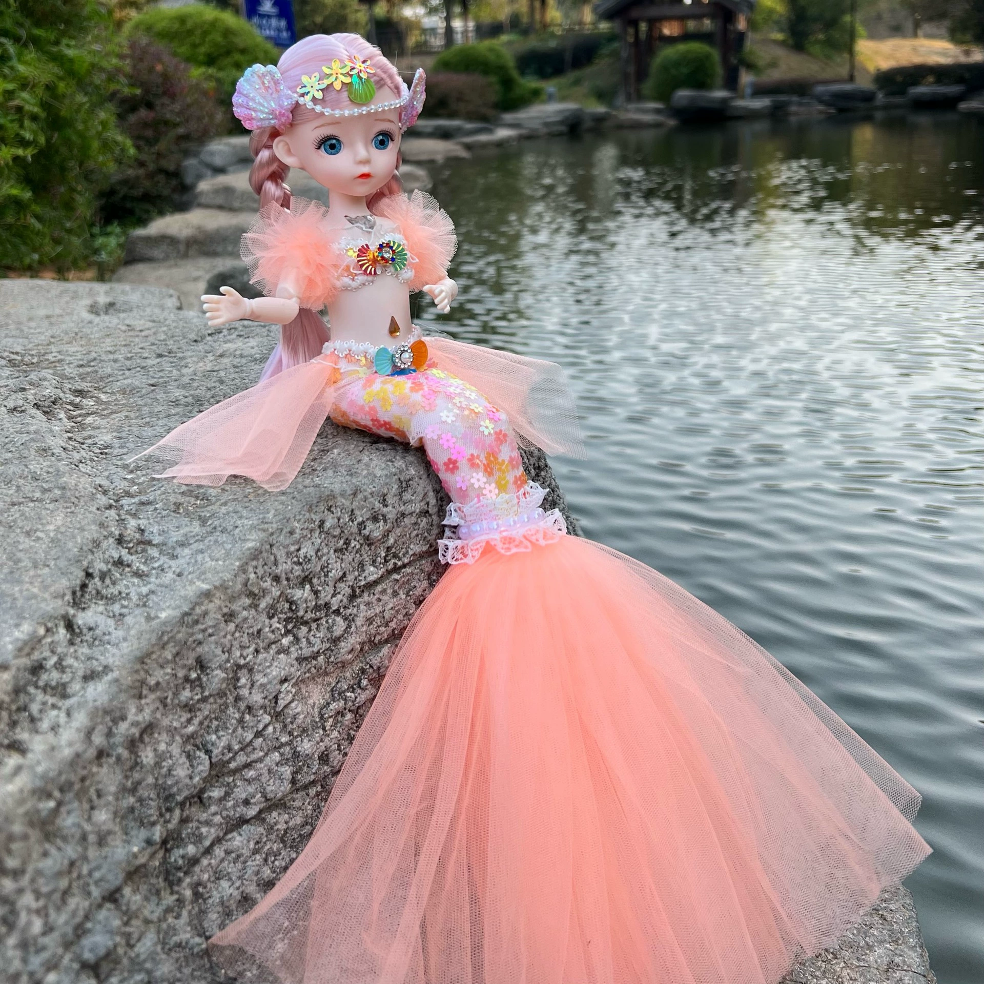 Doll, children's toy, 12 inch, mermaid, Birthday gift