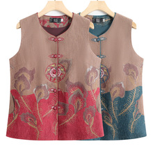 奶奶秋装马甲中老年人春秋坎肩上衣女妈妈背心老人老太太马夹外套