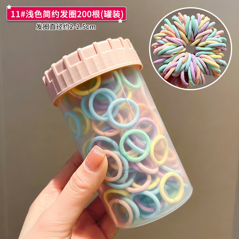 Banda de goma de color caramelo para niños cuerda para el cabello banda para el cabello cuerda para el cabello para bebés no lastima el cabello de aspecto alto lazo Cola de Caballo accesorios para el cabello lazo Anillo para el cabello