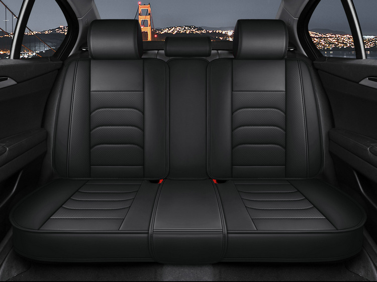 Nappa Leather All-Season Car Seat Cushion, Full Surround Leather Car Seat Cover, Wear-Resistant, Durable, Easy to Care for Seat Cushion