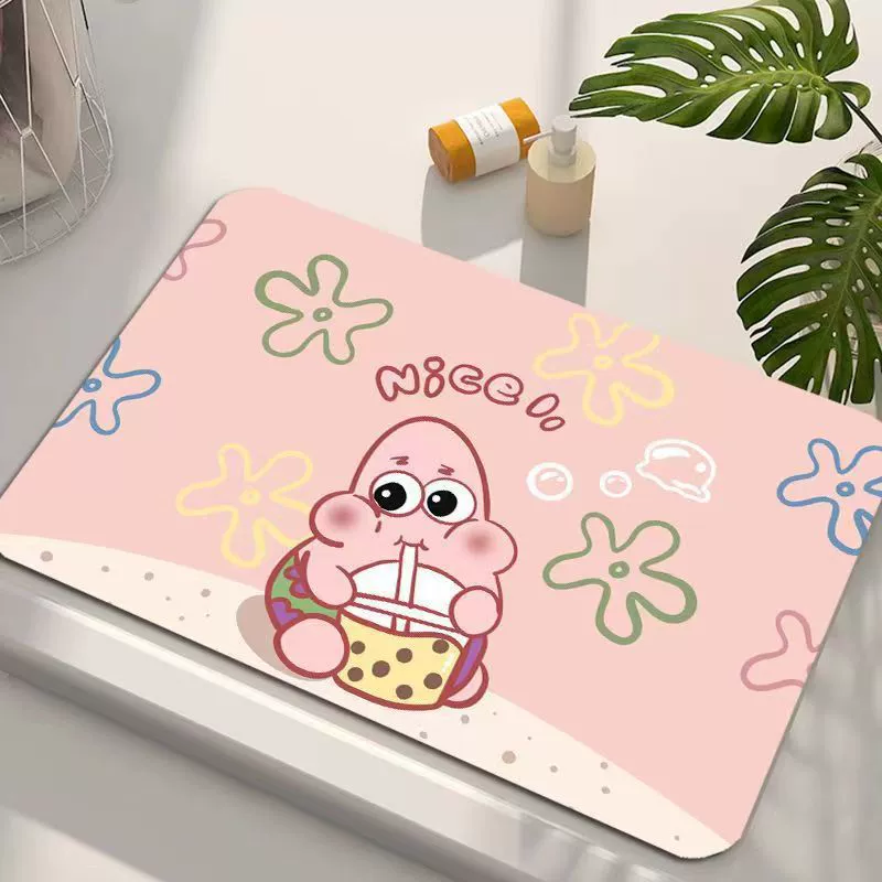 Детский Cartoon губчатый коврик, впитывающий воду нескользящий банный коврик, различные размеры 30×40–80×120 см