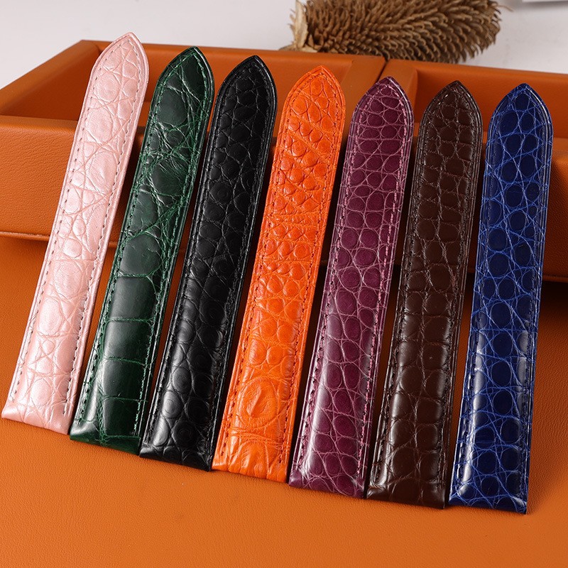 代用地亚坦克SOLO卡历博美洲鳄鱼皮表带原装20 22 23 2mm真皮表