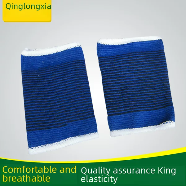 Manufacturer Wholesale Sports Wrist Guards Polyester Cotton Knitted Blue Wrist Guards Sports Fitness Protective Gear Wrist Guards Drop Shipping