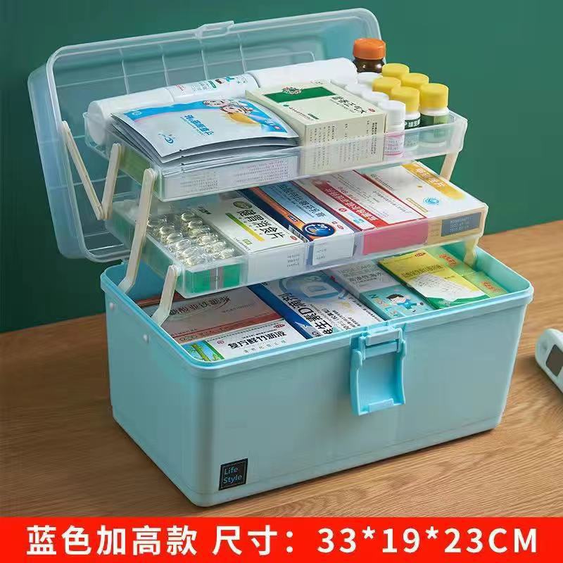 Caja de medicina familiar caja de almacenamiento multicapa caja de almacenamiento de medicina de gran capacidad caja de medicina de primeros auxilios caja médica caja de primeros auxilios para el hogar