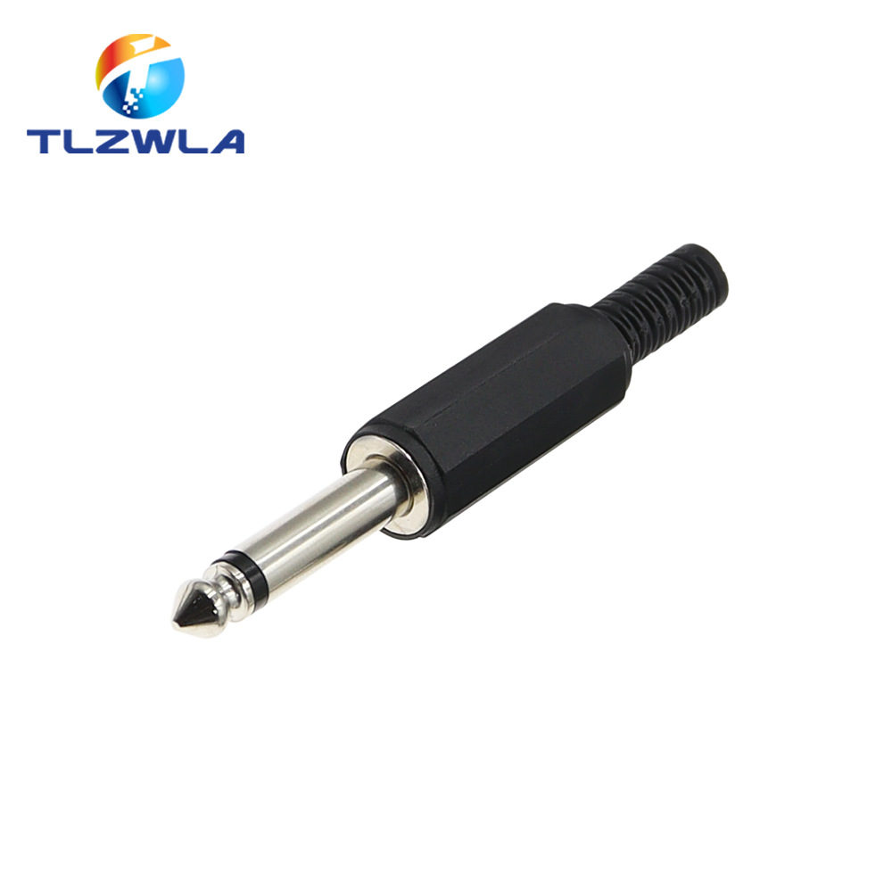 6.35 Enchufe de 2 secciones / 3 secciones Mono / Dual 6.3 enchufe de audio 6.5mm enchufe de cable image 6