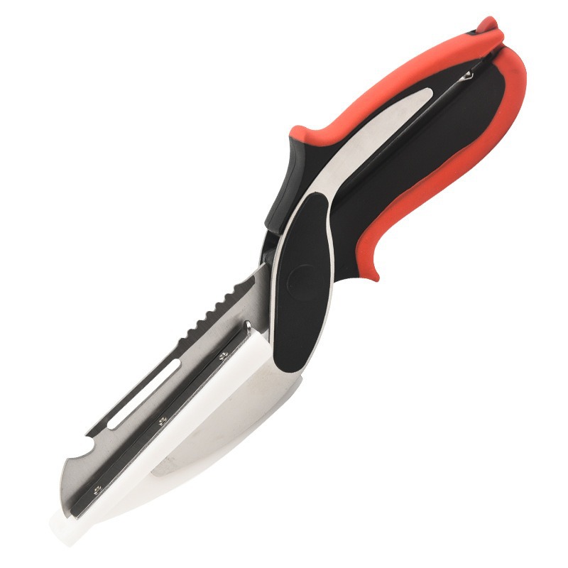 tijeras de verduras transfronterizas auto-resorte tijeras de cocina multipropósito tijeras de hueso de pollo tijeras de alimentos suplementarios actualización tijeras inteligentes