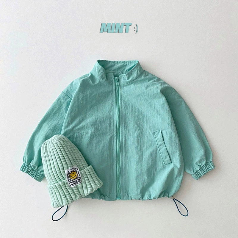 Детская одежда в корейском стиле для мальчиков и девочек, весенне-летние тонкие солнцезащитные куртки, детские дышащие куртки на молнии.