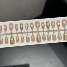 【鎏金】穿戴甲金星闪烁预制甲30片美甲贴片学生摆地摊美甲批发