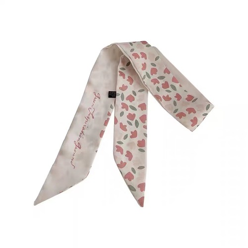 French internet celebrity hairband for girls, retro bow tied hair, long hair streamer, Korean ins hair rope hair accessory