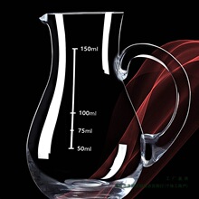 加厚带刻度白酒红酒洋酒分酒器醒酒器个性创意水晶玻璃调酒壶家用