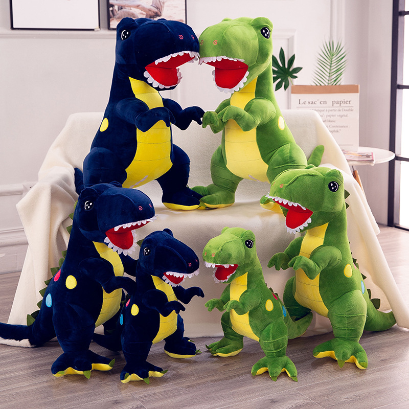Lindo juguete de dinosaurio Tyrannosaurus rex muñeco de peluche muñeco de dibujos animados muñeco creativo regalo de vacaciones para niños agarre bebé