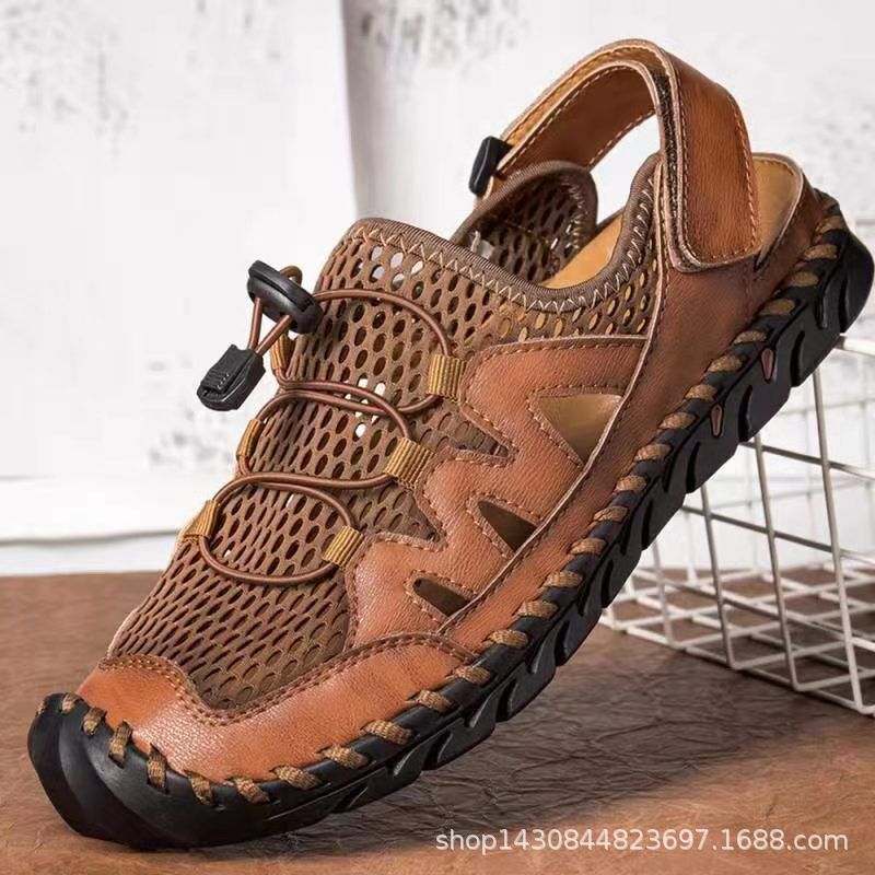 Foreign Trade Export Australian Big-Name Original Order Withdrawal High-End Mesh Sandals Men's Summer New Cut Out Breathable Clogs
