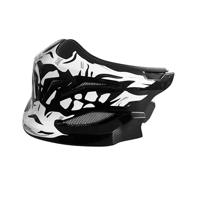 Dəbilqə (Kaska) aksesuarları: Lens Accessories - 856-bright-black-skull-front-mouth