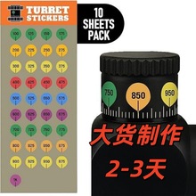 10 Rifle Scope Turret Sticker Sheets 10׼RN