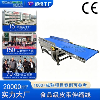源头厂家伸缩皮带输送线大型传送线食品包装生产线过道接驳线