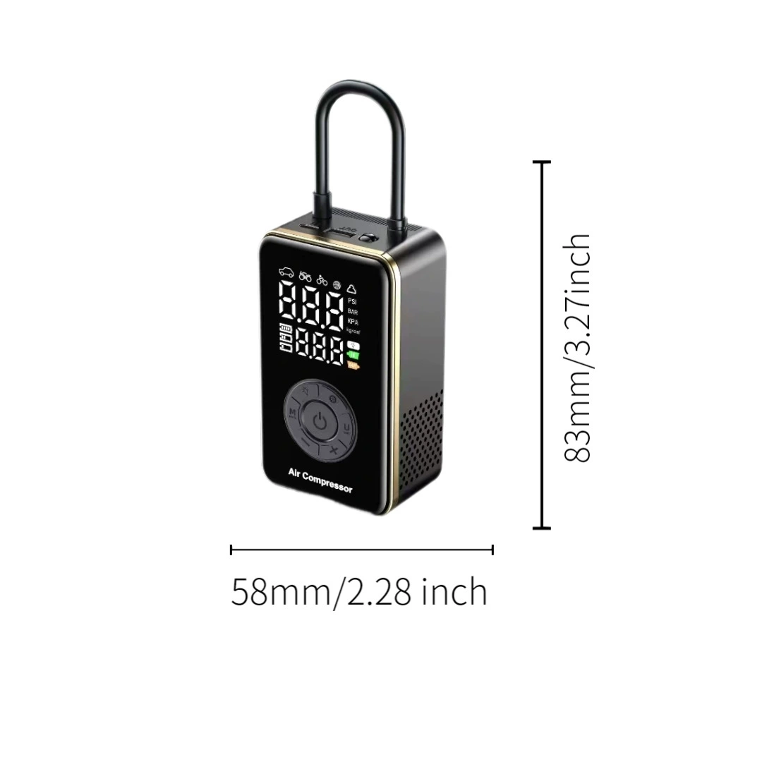 Ebike special mini air pump bicycle even digital display instrument storage cycling air pump special for vehicle