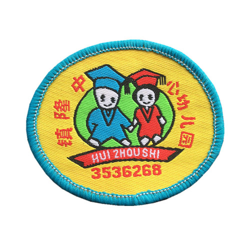 Oujing Manufacturer Wholesale Velcro Badges Arm Badges Sleeve Badges School Uniform Pins Badges Logo Sleeve Labels