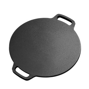 Olla de panqueques de hierro fundido grueso Olla de panqueques de fondo plano Olla de panqueques de placa de hierro