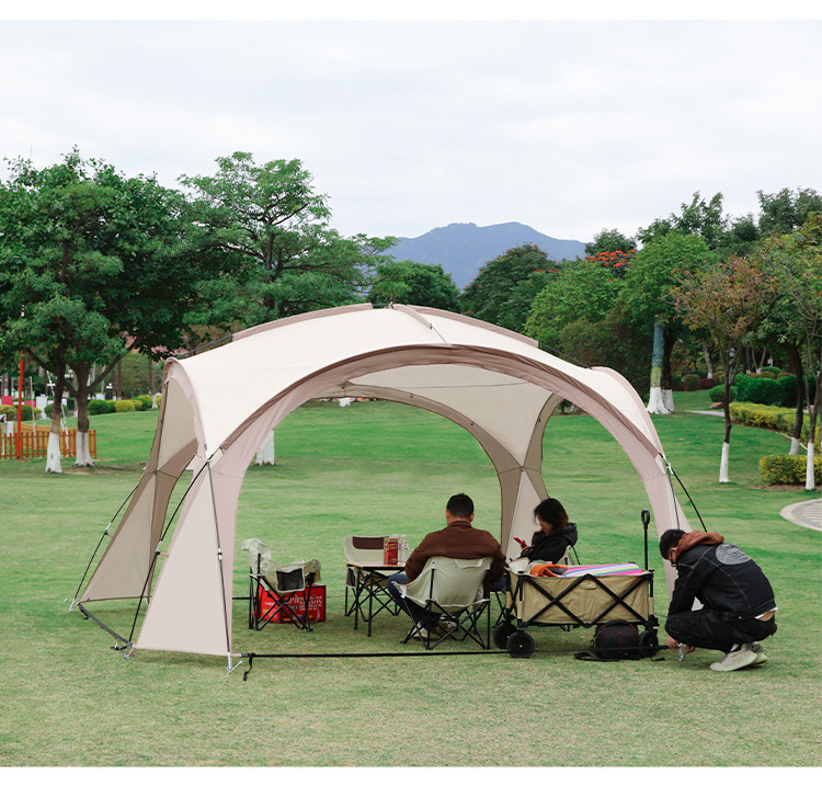 Dome-Style Canopy Tent for Multiple People, Large Sunshade, Sun Protection, Outdoor Camping, Windproof and Rainproof Folding Equipment