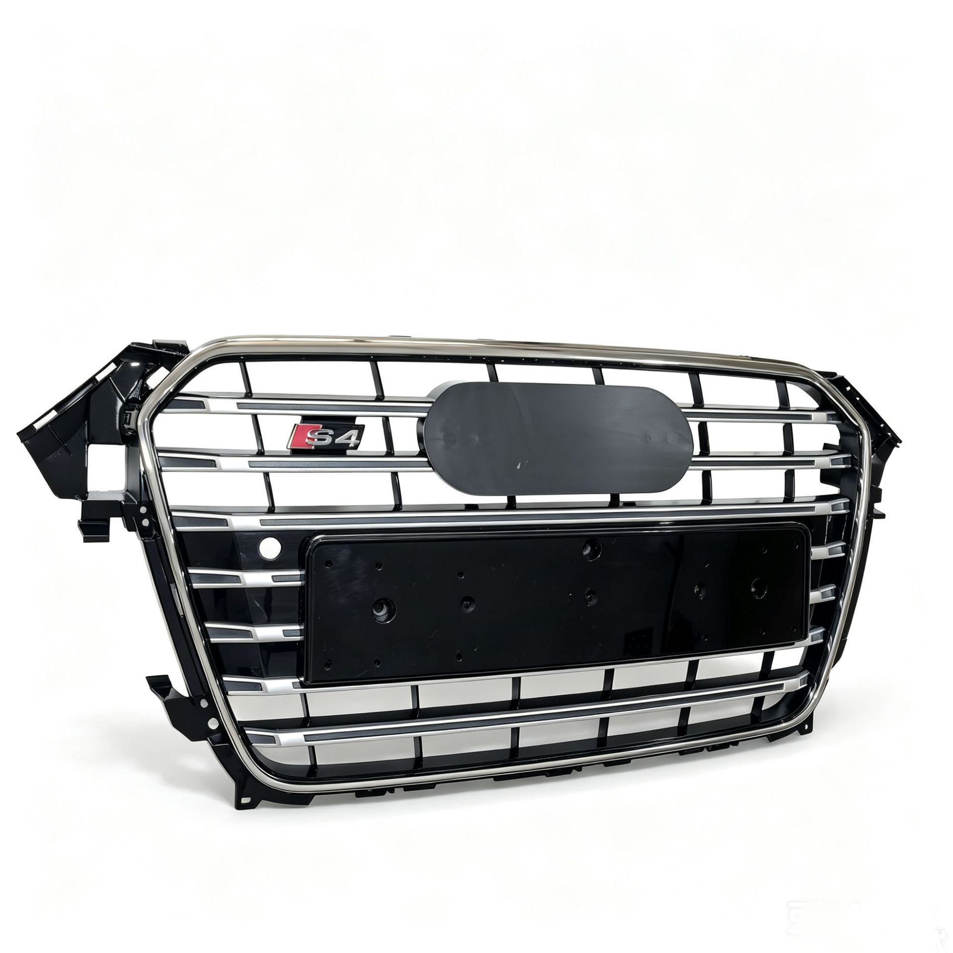 S4 Style Front Grille with Chrome and Glossy Black Finish for 2013-2016 Audi A4 S4 B8.5