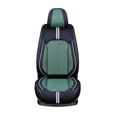 Suitable for Dongfeng Honda Civic Seat Cover GAC Guangben Civic Honda XR-V Four Seasons Cushion Jade Lingpai Cushion (Seat cushion, seat cover) - wind-ice-silk-black-green-2-front-row-single-seat-111