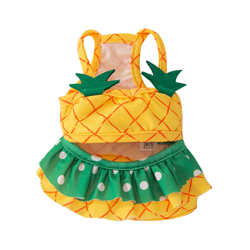 Primavera y verano gato lindo Sling pequeño dinosaurio estilo traje de baño Sling perro natación bikini ropa para perros mascotas