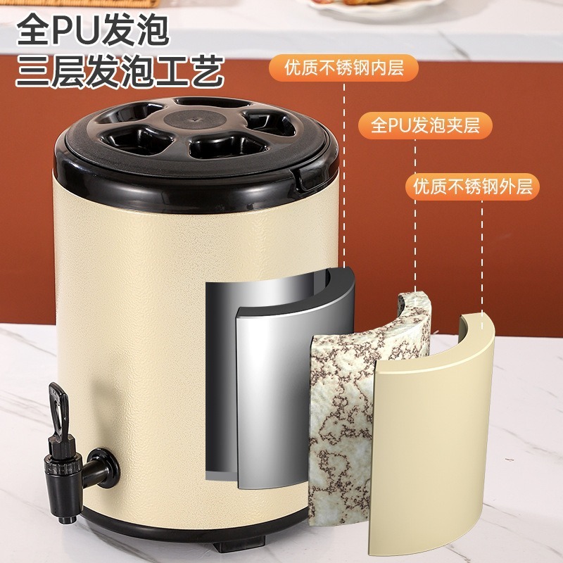 業務用大容量断熱バケツ、業務用屋台、濃厚レモンティーミルクティーショップ専用ミルクティーバケツ、304ステンレス鋼|undefined