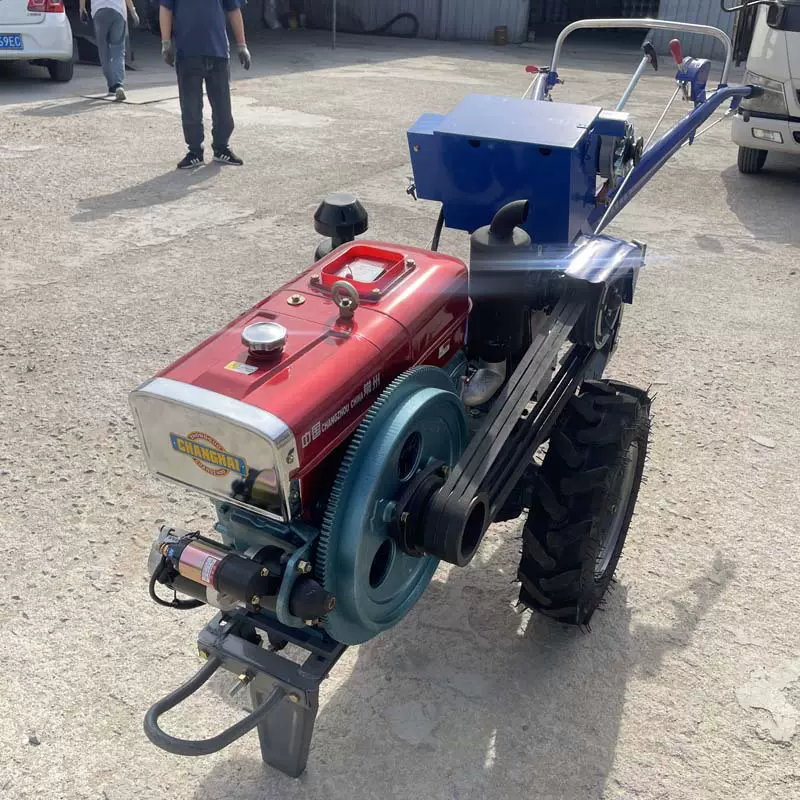 多用途手扶拖拉机农用耕田机柴油18马力151底盘两轮手扶拖拉机