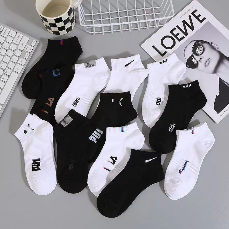 Short-cut low-top versatile cotton socks for men and women, couple style, Adidas trendy brand FL black, gray, and white sports socks Short-cut low-top versatile cotton socks for men and women, couple style, Adidas trendy brand FL black, gray, and white sports socks