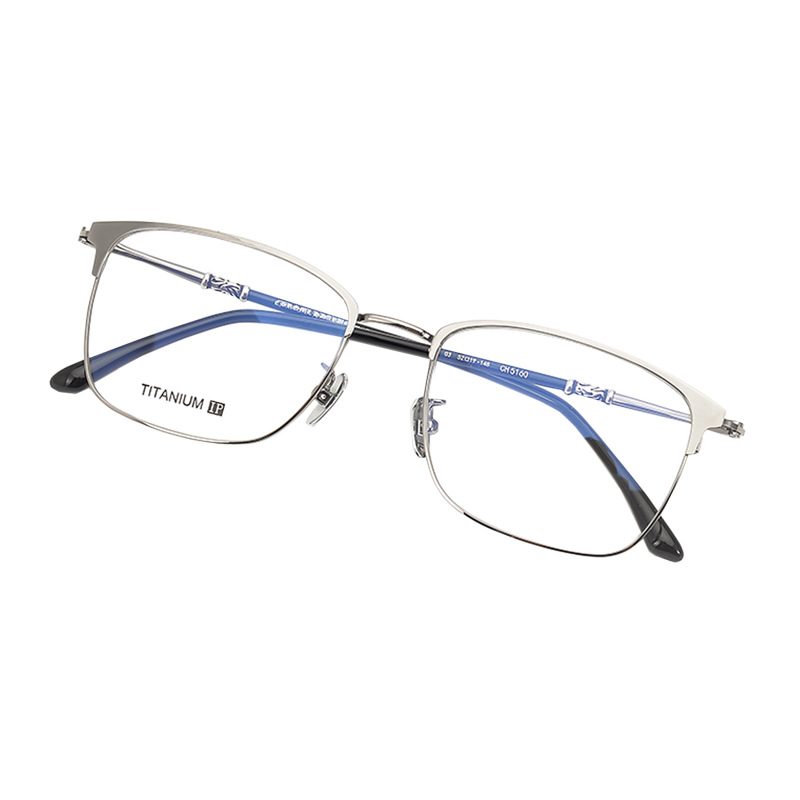 Versatile Minimalist Pure Titanium Eyeglass Men, Artistic Retro Style, Unique Square Frame, Ultra-light Finished Optical Frames Myopia,_voghion.com