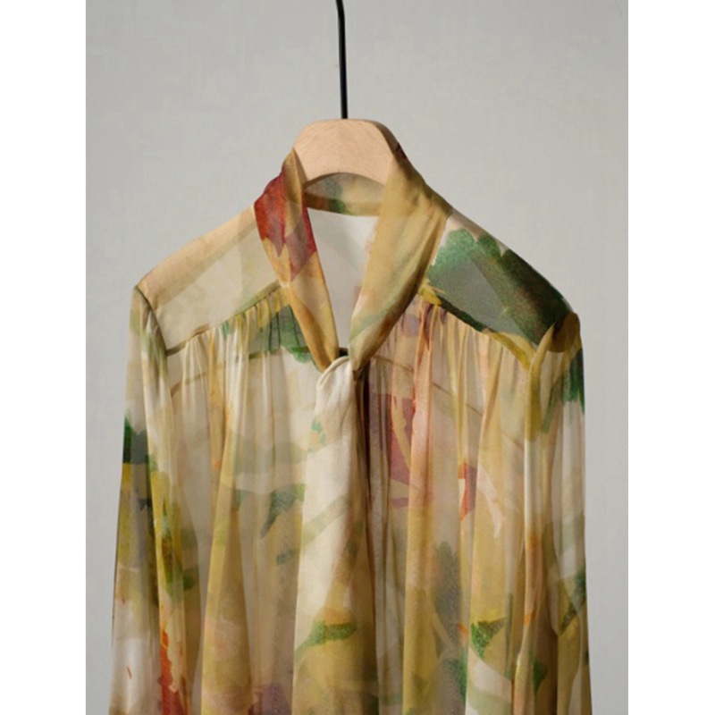 Silk spring yellow shirt