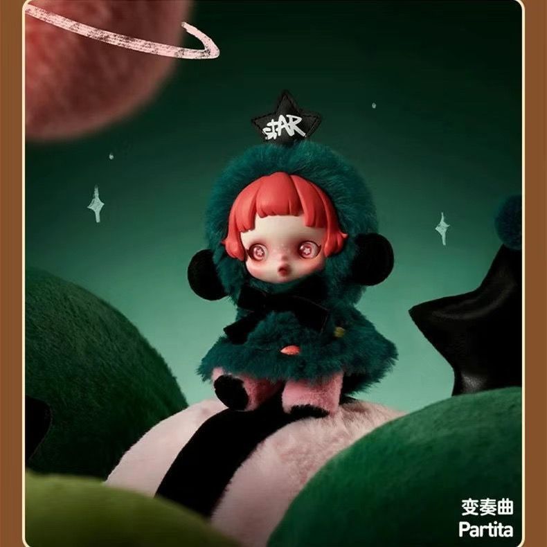 SKULLPANDA拉布布冬日乐章系列搪胶毛绒潮玩盲盒手办挂件公仔玩具|undefined