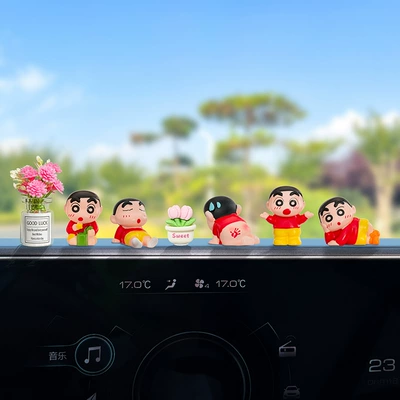 Car ornaments | Display Screen Office Car - multiple-options-available-see-details-page-cute-3d-trendy-toys-5-styles-tulips-small-fresh-vases-free-traceless-stickers