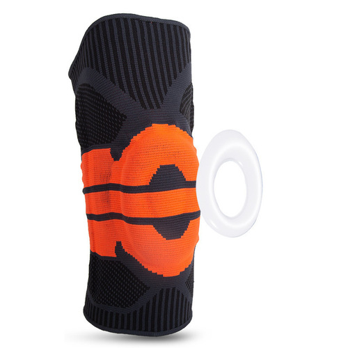Winter and Autumn Exercise Pressure Silicone Breathable Knee Support Outdoor Hiking Running Basketball Cycling Knitted Meniscus Support Knee Guard