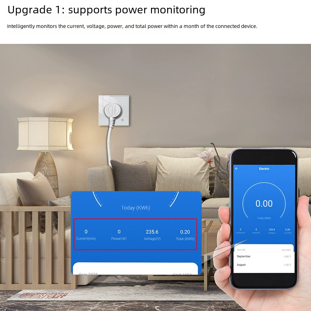 WIFI graffiti socket 86 -type glass app remote time -controlling timing 16A timing panel electricity monitoring wall socket