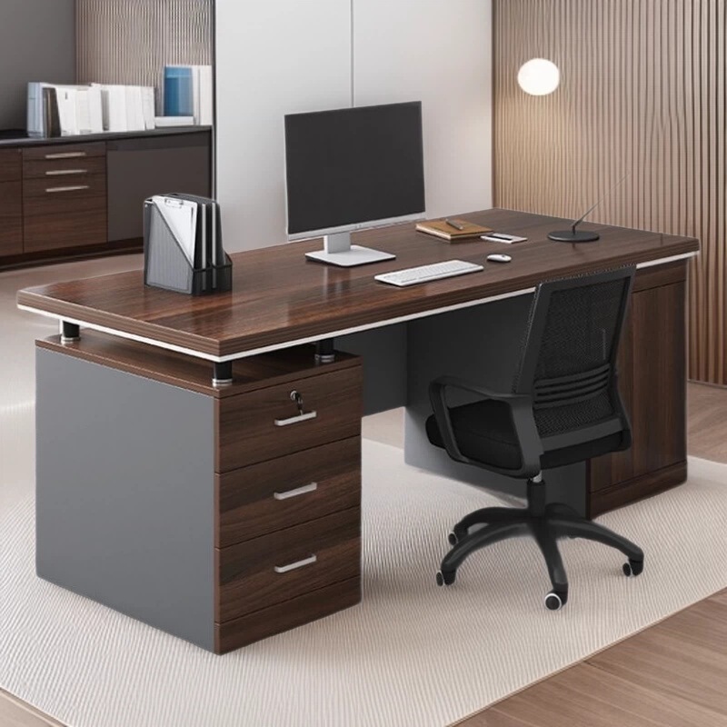 Single-Person Office Desk and Chair Set, Simple Modern Staff Workstation with Drawer, Home Computer Desk, Executive Office Desk and Chair Model Single-Person Office Desk and Chair Set, Simple Modern Staff Workstation with Drawer, Home Computer Desk, Executive Office Desk and Chair Model
