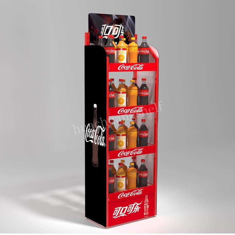 スナックと飲料の金属ディスプレイラックスーパーマーケットコンビニディスプレイラックプロモーションラック両面多層金属ディスプレイラック|undefined
