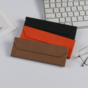 E88 Triangular Folding Glasses Case Pu Leather Optical Glasses Case Sunglasses Case Customized Processing Sunglasses Case