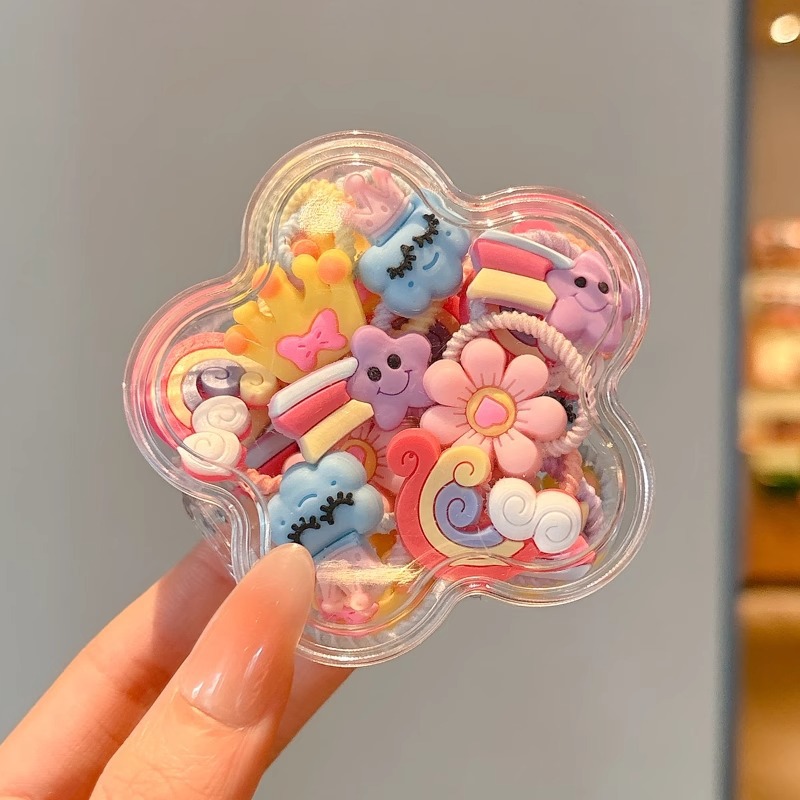 Cuerda para el cabello pequeña de color, cuerda para la cabeza, linda cuerda para el cabello de cola de caballo para niños, niña bebé, alta elasticidad, sin dañar el cabello, tocado de banda de goma