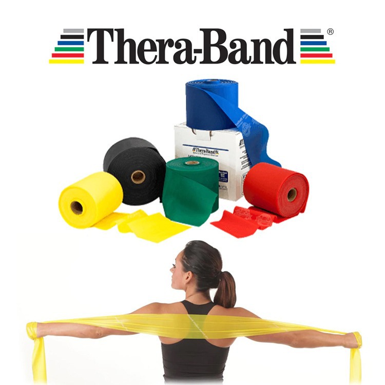 Thera-Band Elastic Band Resistance Band Yoga Fitness Pull Band Pilates Shaping Stretch Latex-Free Design