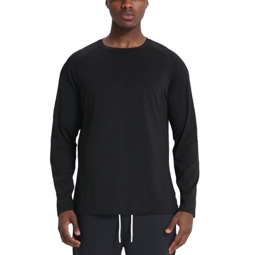 New Running Fitness Sport Long Sleeve Men's T-Shirt Round Neck Loose Basketball Training Top Quick-Dry Long Sleeve