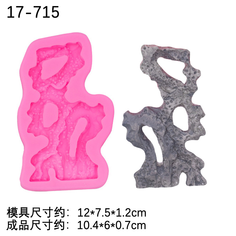 Piedra Artificial rocalla molde de silicona estilo chino decoración la torta accesorios chocolate fondant