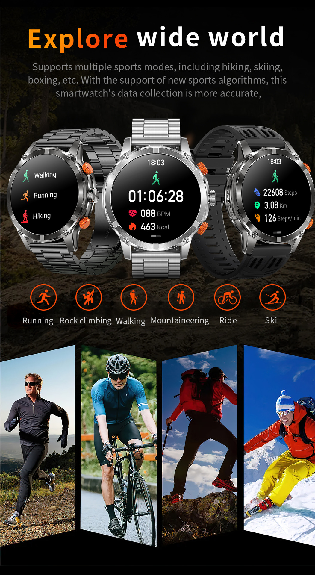 Smartwatch Für Herren Mit Bluetooth-anruf Und Herzfrequenzmesser_voghion.com