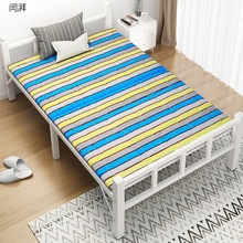折叠床单人床午休简易便携家用陪护床成人出租屋双人床铺木板铁