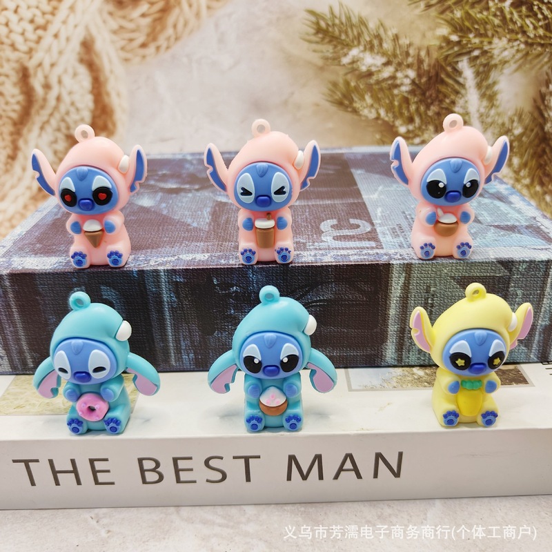 新しいステッチキーホルダーペンダントクロスボーダーグリーディスデザートステッチ人形スクールバッグペンダントブラインドボックス人形|undefined