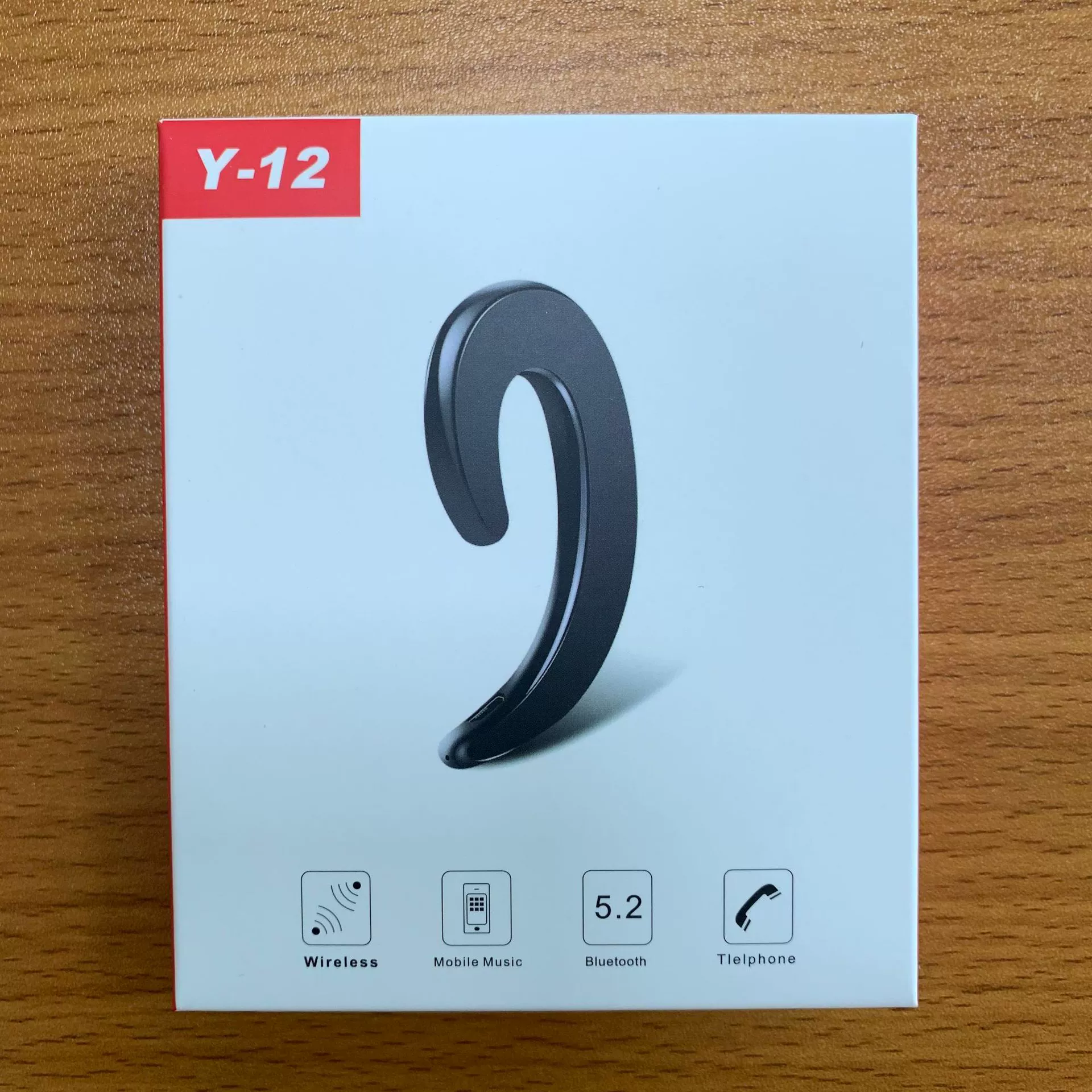 Bluetooth-гарнитура с костной проводимостью Y12, одиночная ухо, 5.3 мини спортивный открытый на задней части OWS беспроводная гарнитура