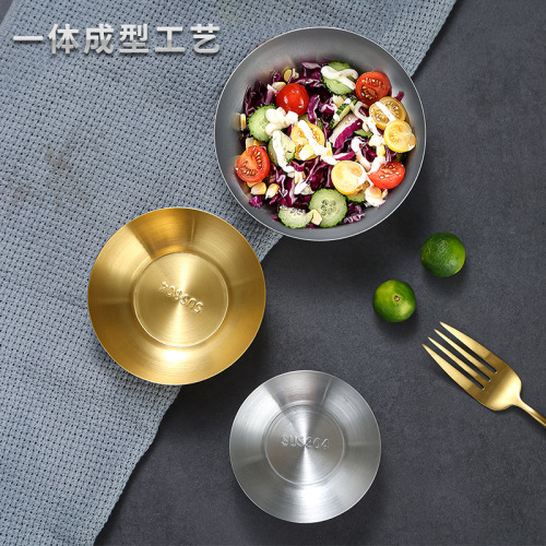 304 Korean stainless steel rice bowl, sauce bowl, kimchi bowl, condiment bowl, snack bowl, cold dish bowl, creative golden barbecue